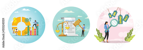 Efficiency concept, Regulations, legal document, verdict or punishment, and Bargain sale event.