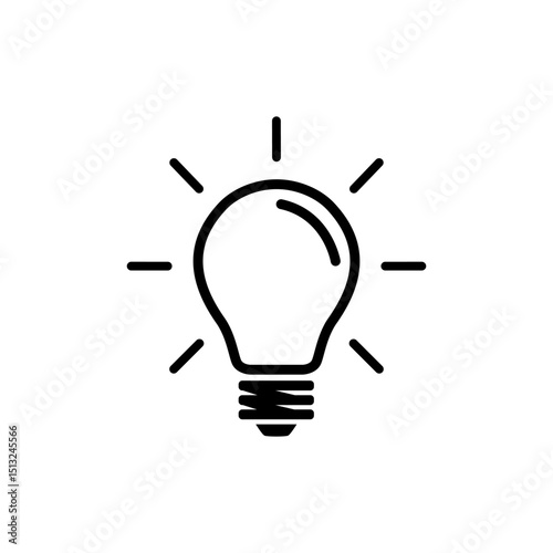 simple light bulb idea icon