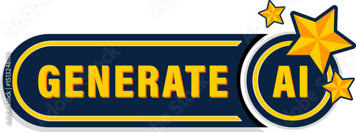 Ai generate push button AI generate push button with magic stars, element for web design or decorate mobile app. Vector on transparent background
