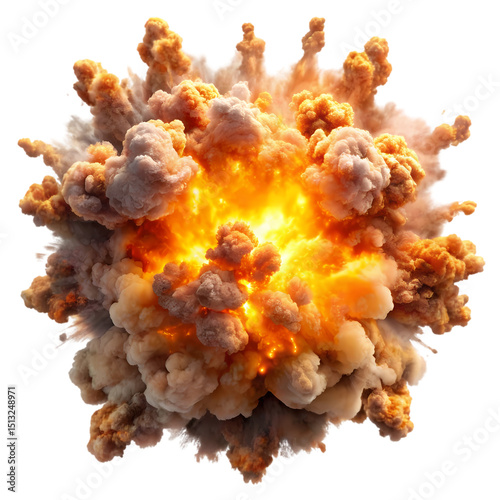 Fiery Explosion: Intense Blast Effect Graphic