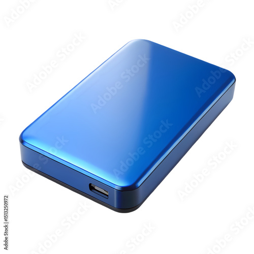 Portable External Hard Drive: Blue Solid State Drive for Data Storage