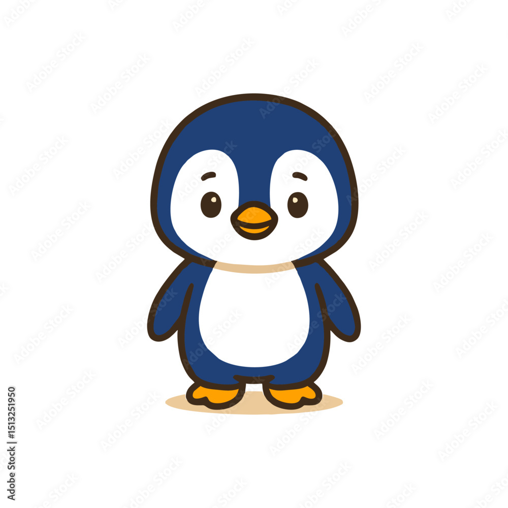 Fototapeta premium Animal cartoon character mascot wildlife design cute vector icon for children book illustration, jungle theme game asset, education content and fun learning story character