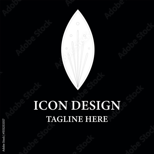 leaf printed shape company logo design