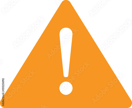 Danger symbol or exclamation mark, warning symbol with alpha channel, vector