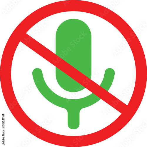 Illustration of the microphone mute icon, Speaker volume icon set.