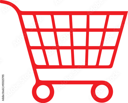 Shopping cart icon, illustration.