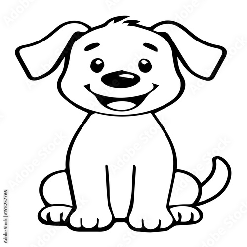 Dog icon design that can be used as a symbol of a pet, animal, living creature, or other editing tool.