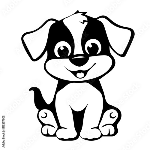 Dog icon design that can be used as a symbol of a pet, animal, living creature, or other editing tool.