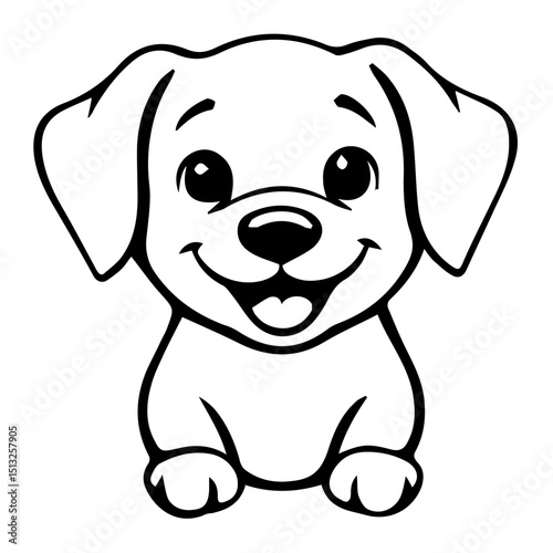 Dog icon design that can be used as a symbol of a pet, animal, living creature, or other editing tool.