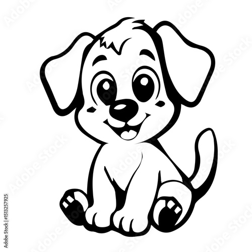 Dog icon design that can be used as a symbol of a pet, animal, living creature, or other editing tool.