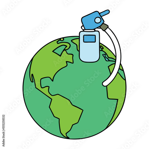 A green clean fuel pump symbolizes eco-friendly energy, promoting sustainability and reducing emissions for a healthier, greener planet.
