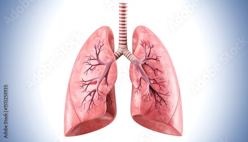 Anatomical illustration of lungs