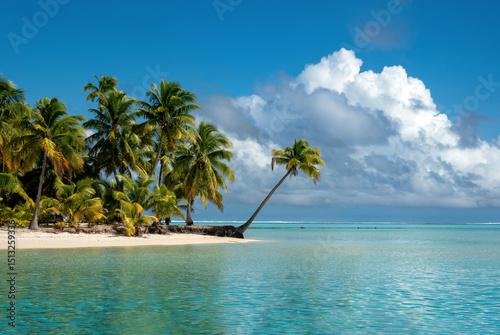 View of One Foot Island, Aitutaki, Cook Islands, South Pacific