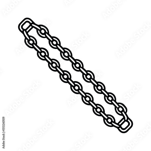 chain vector set element for monogram and badge