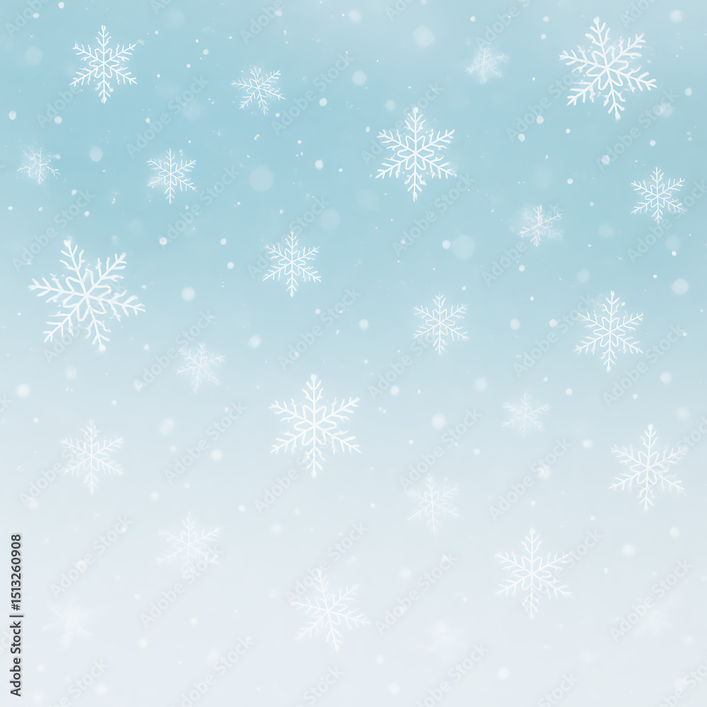 Snowflake Winter Background with Light Blue Gradient Snowflake Winter Background with Light Blue Gradient