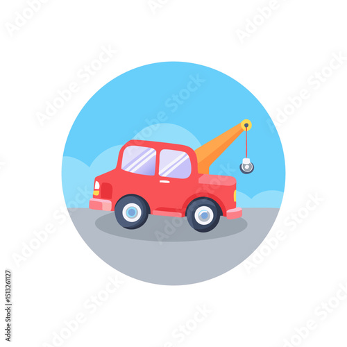 Cute Cartoon Tow Truck