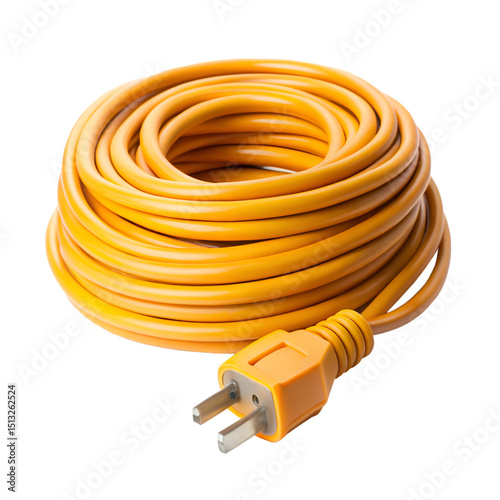 Extension cord isolated on transparent background 