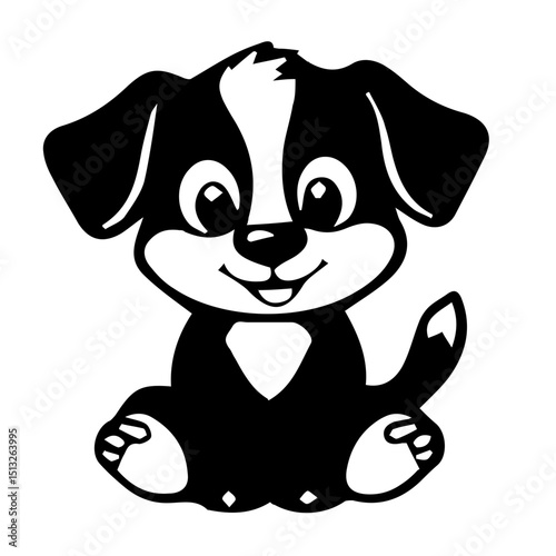 Dog icon design that can be used as a symbol of a pet, animal, living creature, or other editing tool.