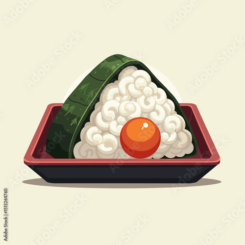 Sushi on a black rectangular plate with green seaweed wrap  