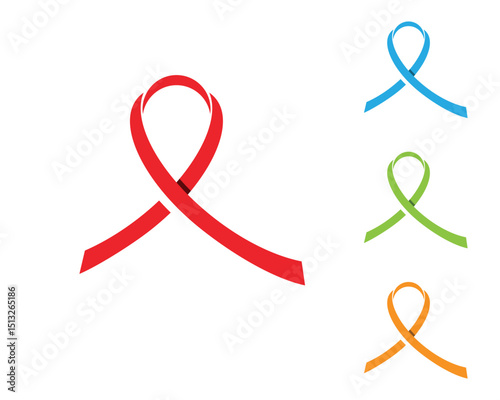 Flat vector ribbons banners flat isolated on white background