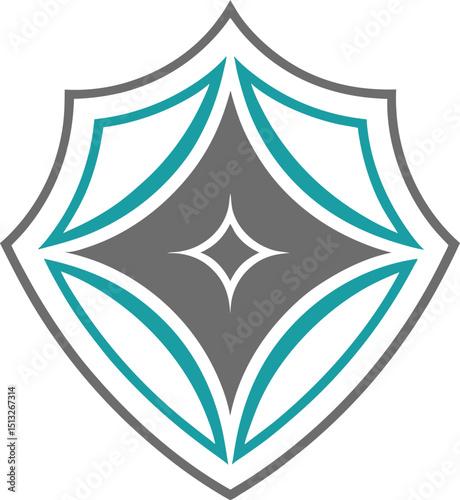 Black & White Geometric Spiritual Symbol of Balance, Energy & Cosmic Vision