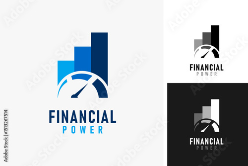 Financial power logo symbol icon design