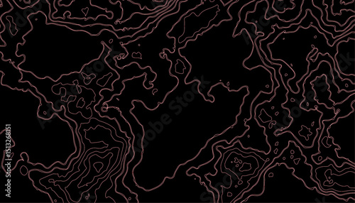 Topographic map background concept. Topographic map. Topographical background. Linear graphics. Vector illustration.