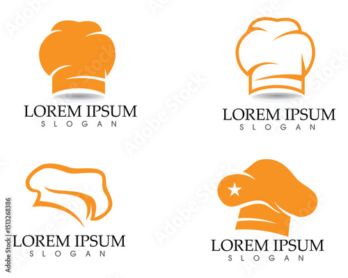 Chef hat Logo Template vector illustration app