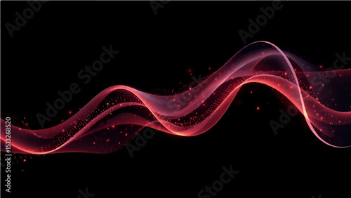 Abstract modern background with flowing particles. Digital future technology concept. vector illustration.