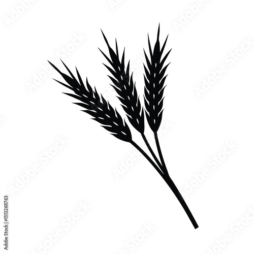 elegant wheat bundle silhouette vectors for farm