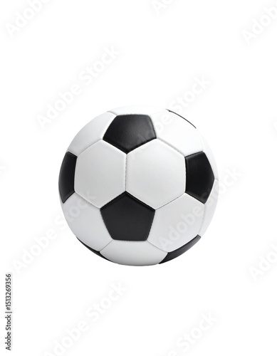 Wallpaper Mural Classic black and white soccer ball isolated on black background Torontodigital.ca