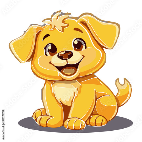 Dog icon design with colors that can be used as a symbol of a pet, animal, living creature, or other editing tool.