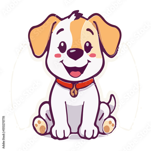 Dog icon design with colors that can be used as a symbol of a pet, animal, living creature, or other editing tool.