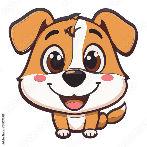 Dog icon design with colors that can be used as a symbol of a pet, animal, living creature, or other editing tool.