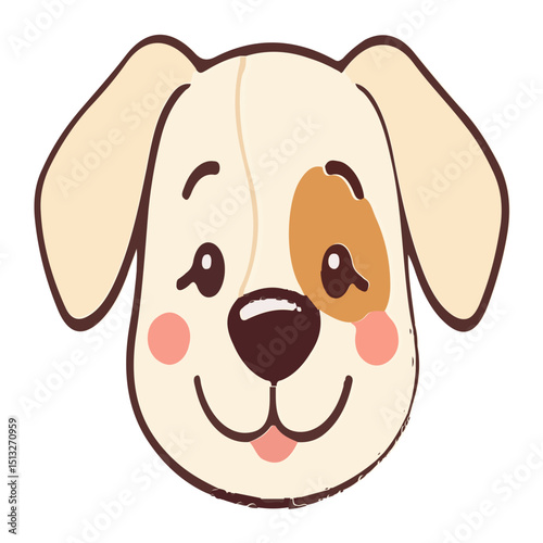 Dog icon design with colors that can be used as a symbol of a pet, animal, living creature, or other editing tool.