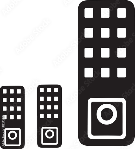 remote control icon isolated vector arts, icons, and graphic illustration with white background