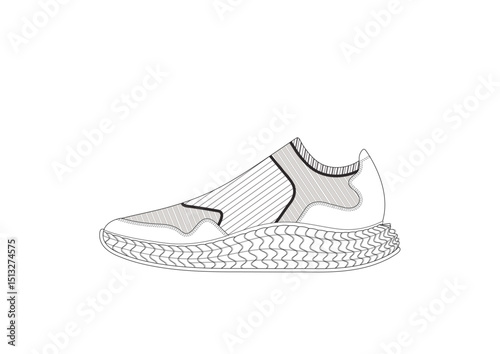 Sneaker illustration, sneaker drawing, adobe illustrator file, vector illustration, vector drawing of sneaker, footwear, fashion design, footwear illustration, fashion illustration, footwear design