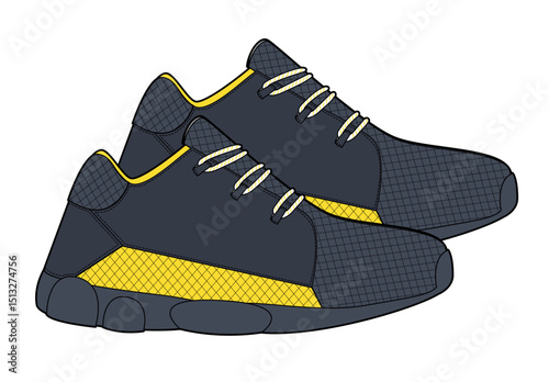 Sneaker illustration, sneaker drawing, adobe illustrator file, vector illustration, vector drawing of sneaker, footwear, fashion design, footwear illustration, fashion illustration, footwear design