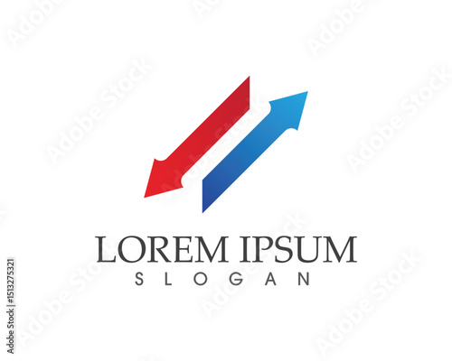 Business finance logo and symbols vector concept illustration