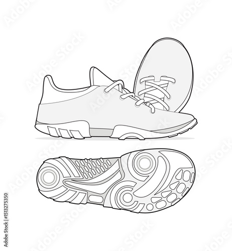 Sneaker illustration, sneaker drawing, adobe illustrator file, vector illustration, vector drawing of sneaker, footwear, fashion design, footwear illustration, fashion illustration, footwear design