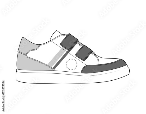 Sneaker illustration, sneaker drawing, adobe illustrator file, vector illustration, vector drawing of sneaker, footwear, fashion design, footwear illustration, fashion illustration, footwear design