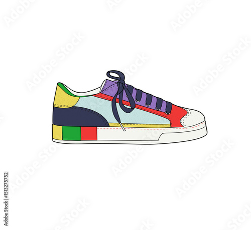 Sneaker illustration, sneaker drawing, adobe illustrator file, vector illustration, vector drawing of sneaker, footwear, fashion design, footwear illustration, fashion illustration, footwear design