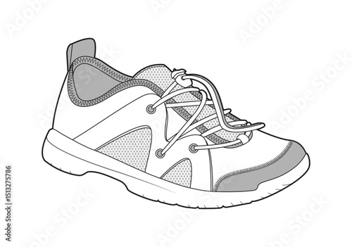 Fashion Sneaker Illustration, Footwear Design, Fashion Design, Adobe Illustration Vector, Graphic Illustration, Fashion Footwear cad