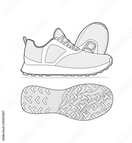 Fashion Sneaker Illustration, Footwear Design, Fashion Design, Adobe Illustration Vector, Graphic Illustration, Fashion Footwear cad