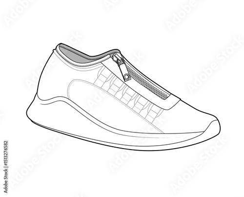 Sneaker illustration, sneaker drawing, adobe illustrator file, vector illustration, vector drawing of sneaker, footwear, fashion design, footwear illustration, fashion illustration, footwear design