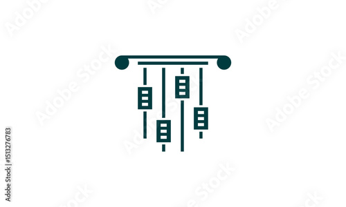 Column Volume Logo Vector Design – Elegant and Modern Column Symbol Combined with Volume Elements for Architecture, Music, or Media Branding
