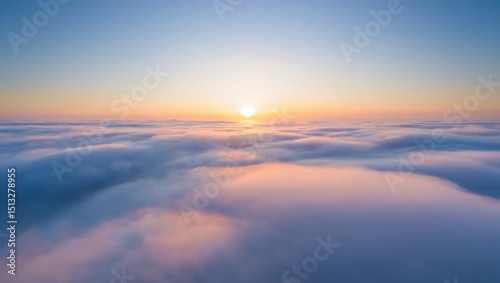 Heavenly Sunrise A Breathtaking View Above the Clouds