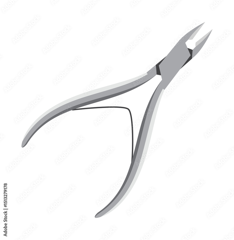 Fototapeta premium Illustration of a Silver Nail Clipper