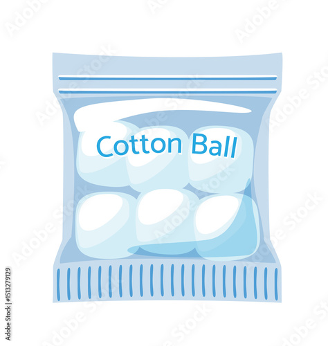 Tablou pe pânză packaged cotton balls in a plastic pouch
