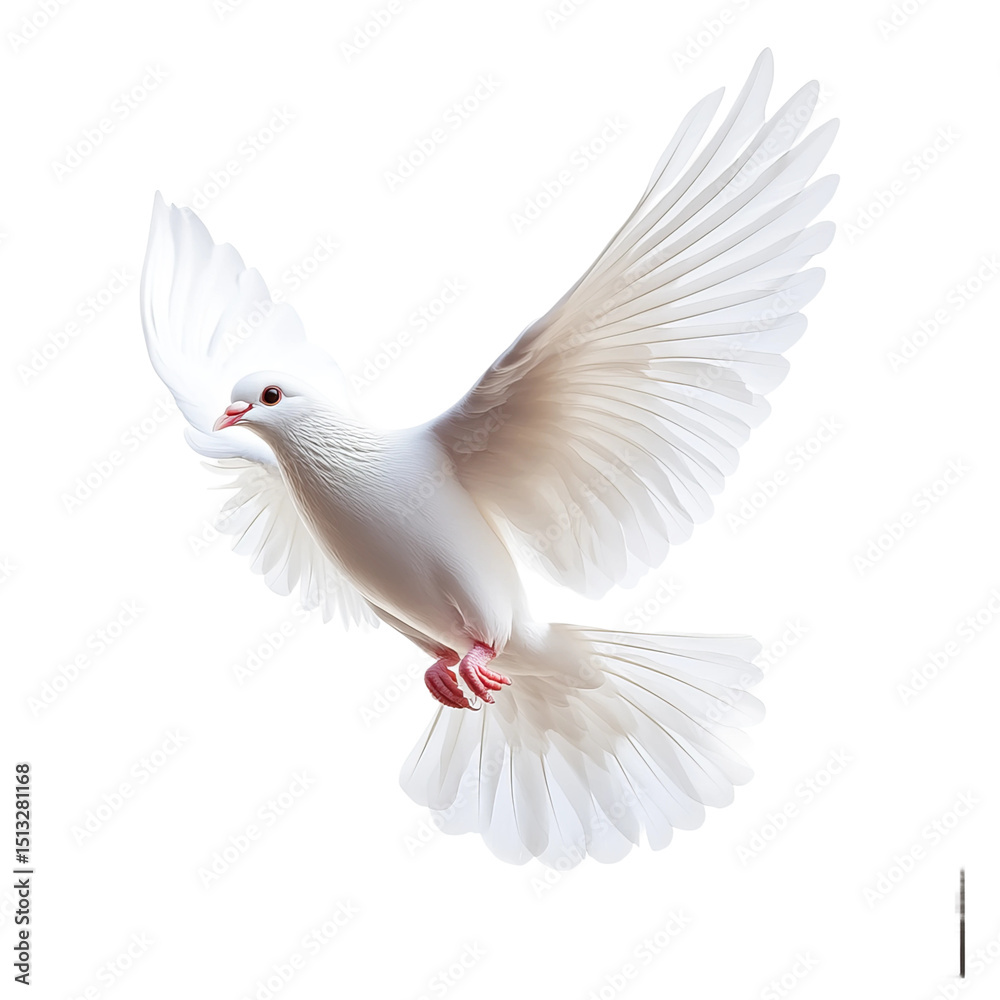 Obraz premium white dove isolated on white